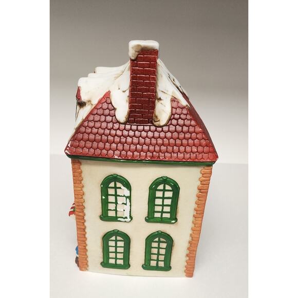 Winter Garland "Christmas Town" Vintage Cookie Jar Toy Shop Village - Picture 5 of 12